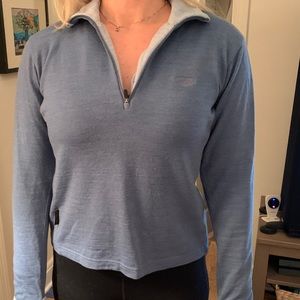 Icebreaker 320 Merino Wool Blue Pullover - Small